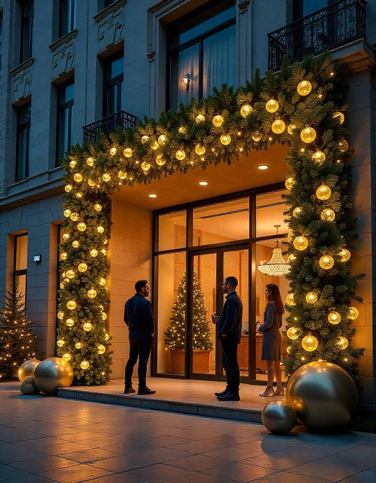 Decoración Navidad Elegante Hotel